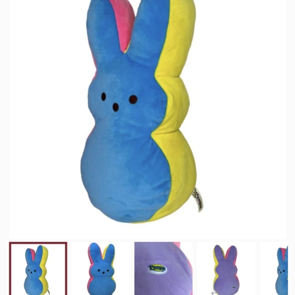 Peeps plush 4 color colorblock